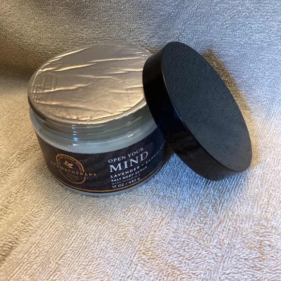 NEW BBW Open Your Mind Lavender Sandalwood Aromatherapy salt body Scrub - Picture 2 of 5